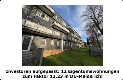 Angebots-Flyer: 12 Eigentumswohnungen zum Faktor 13,23 in Duisburg-Meiderich