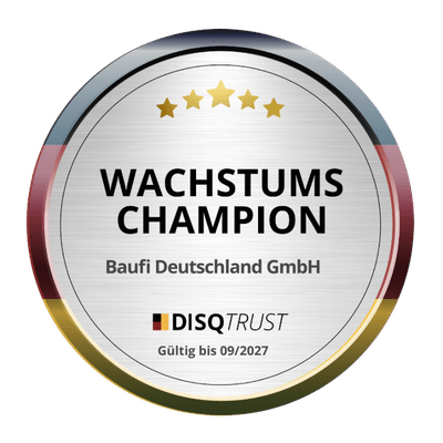 DISQ Trust Auszeichnung: Wachstums-Champion 2026 – Baufi Deutschland